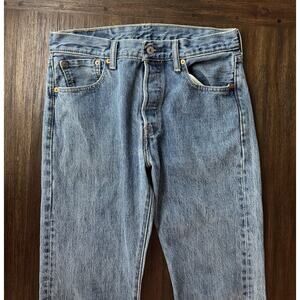 Levi's 501 Jeans Mens 30x32 Blue Straight Leg Button Fly Denim Mid Rise Work